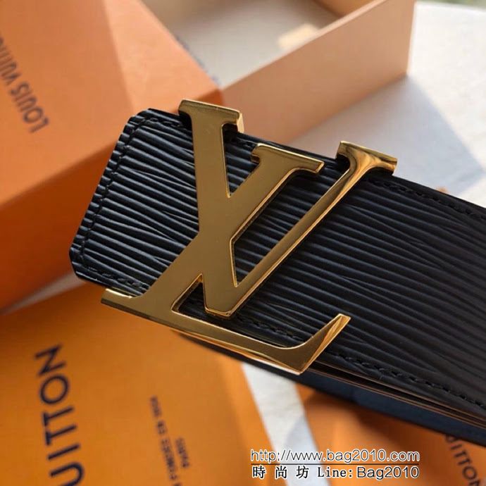 路易威登LV 原單品質LV Initiales 40mm 黑色水波紋腰帶 經典款男士皮帶 M9229  xfp1383